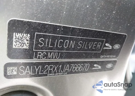 2018 Land Rover Range Rover Velar P250 Se R-Dynamic z USA, uszkodzony, nr VIN SALYL2RX1JA766670